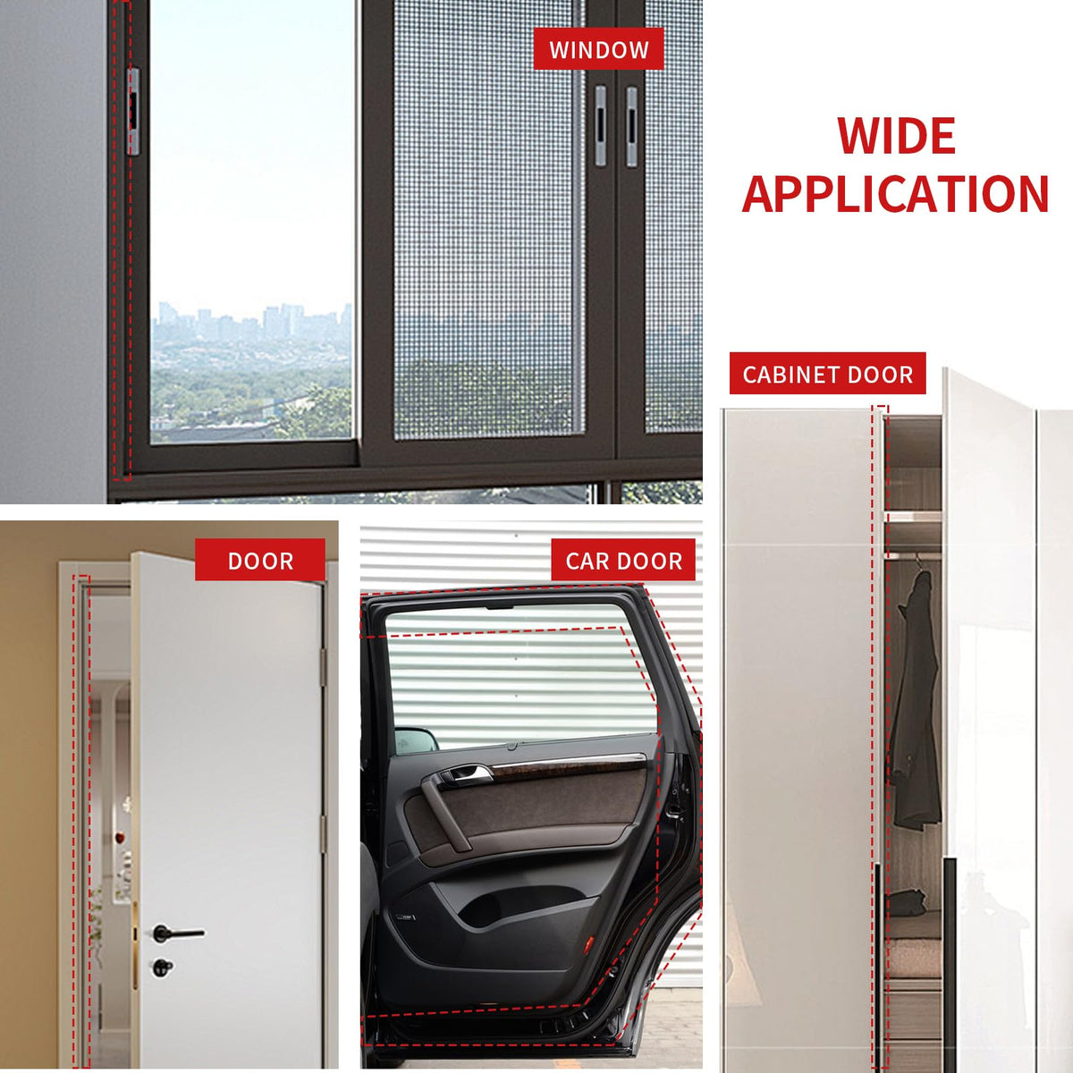 SILIENTWERK wide applications fit sliding, patio, glass, and wardrobe doors