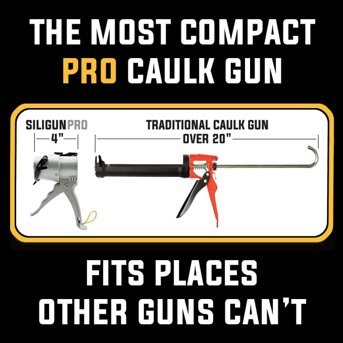 SILIGUN PRO no-drip mechanism stops flow when the trigger releases, reducing splatter.