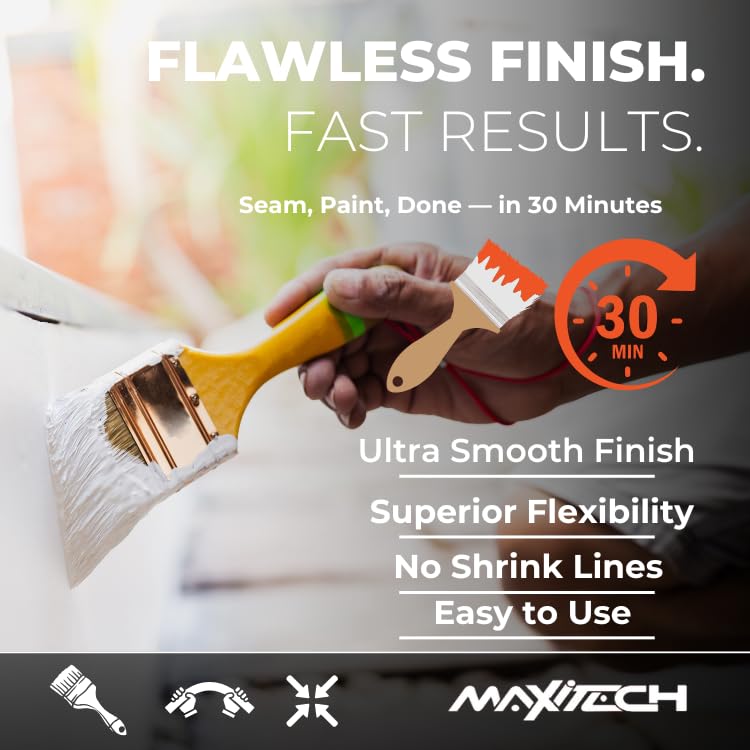 SILIMAX Painter's Caulk dries in 30 minutes, enabling faster updates.