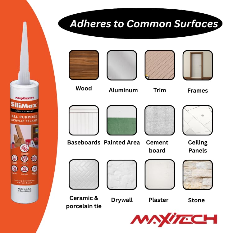 SILIMAX Painter's Caulk window seal for interior gaps.