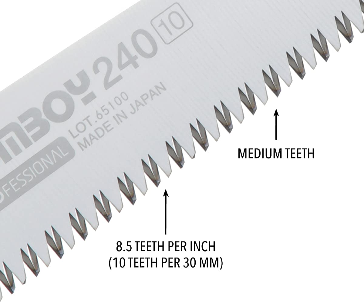 Silky GomBoy Professional blade is 1.5mm thick for steady cuts.