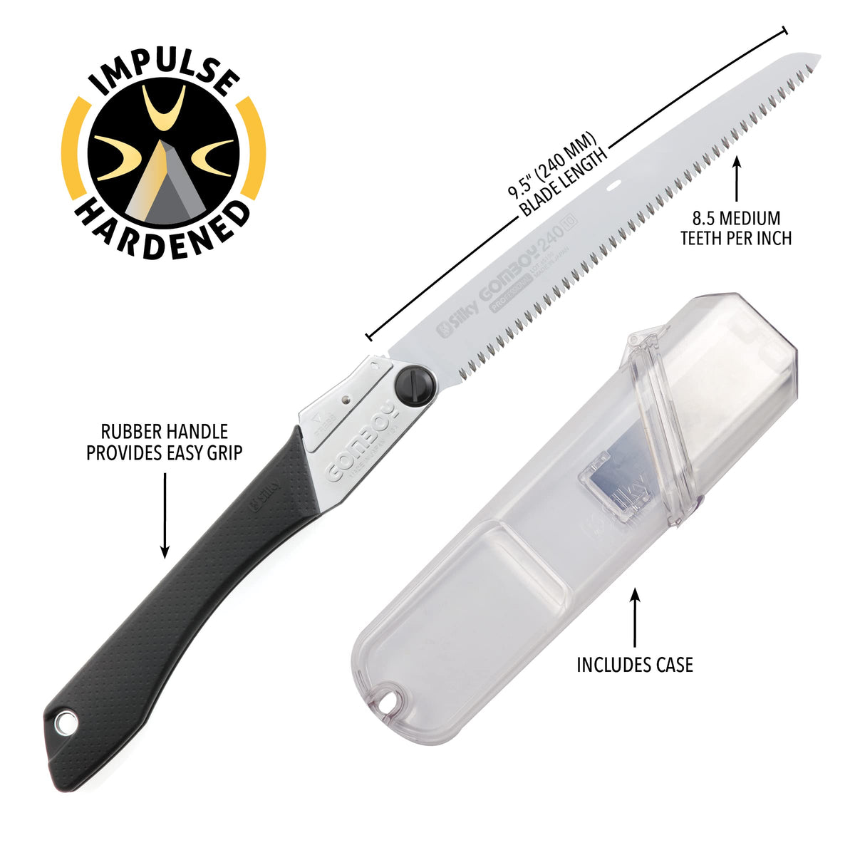 Silky GomBoy Professional ergonomic handle for comfortable control.