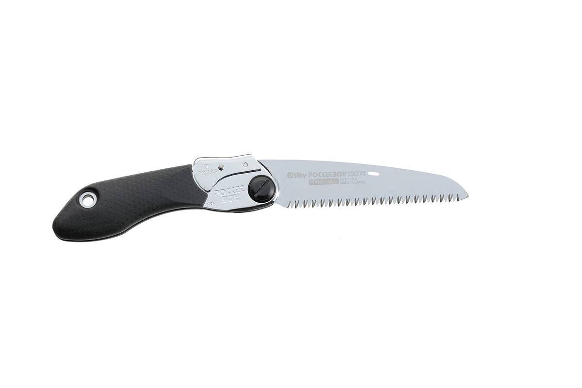 Silky PocketBoy dual locking positions support inline and flush cutting.