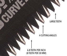 Silky Pocketboy Mirai-me technology supports versatile ripping, cross-cutting, and slant cuts.