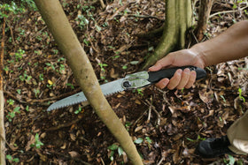 Silky PocketBoy outdoor camping scene showcasing versatile cutting tool.