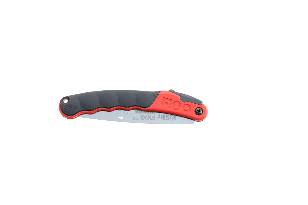 Silky F180 folding saw ergonomic handle for secure grip during trimming