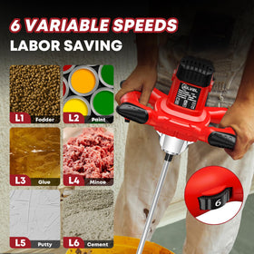 SILVEL mud mixer with 6-speed control allows precise material blending.