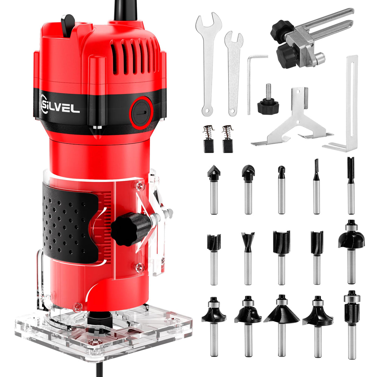 SILVEL Wood Router in a compact design ideal for precise edge work