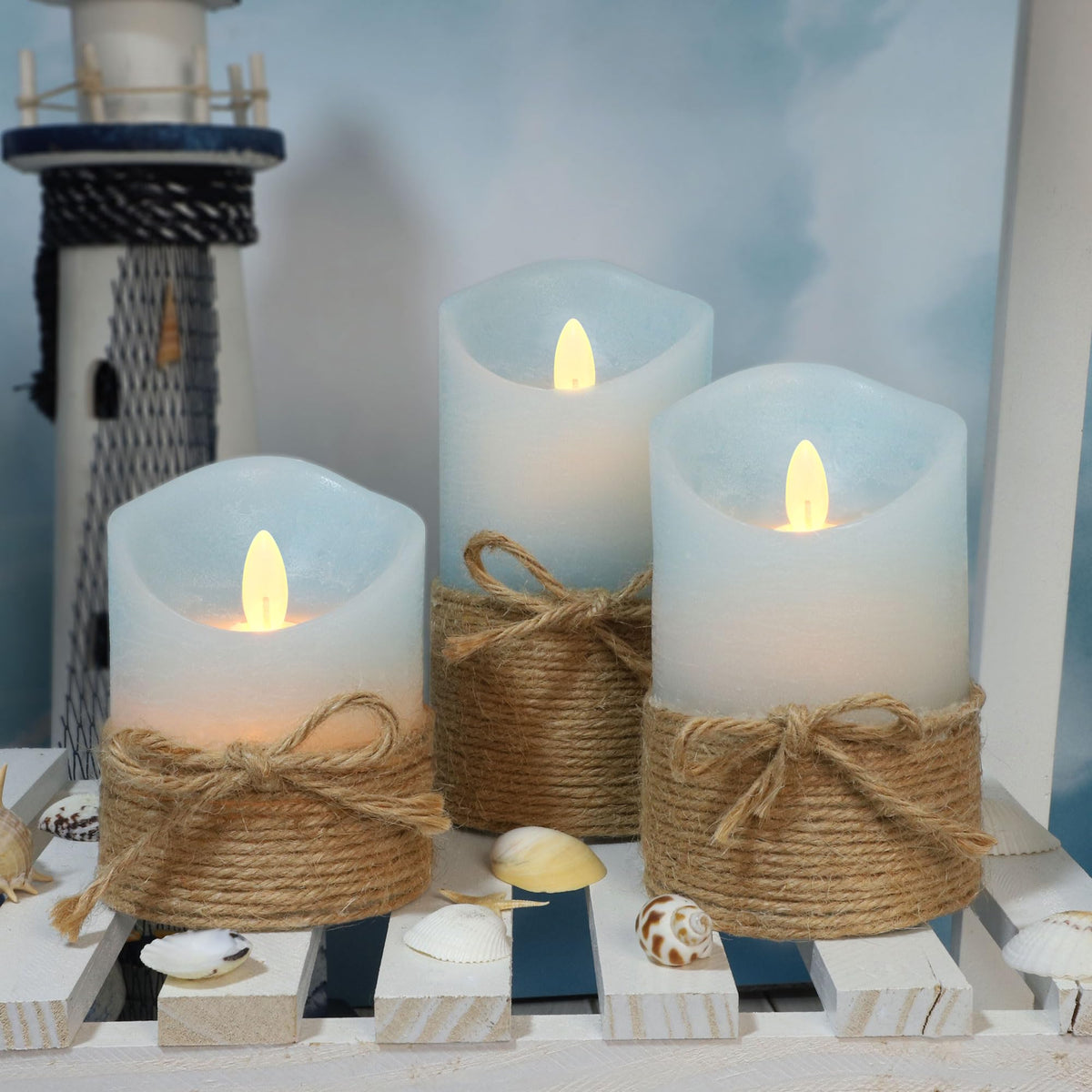 Silverstro twine farmhouse decor candles blend coastal charm with homey warmth