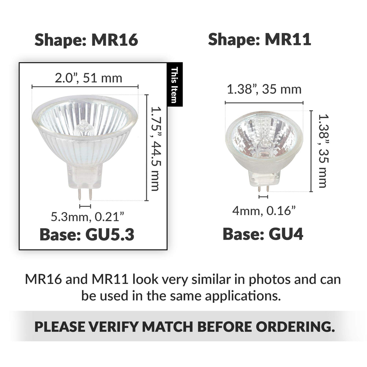 Simba Lighting 12V low-voltage MR16 bulb suitable for track installations