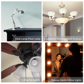Simba Lighting chandelier bulb with E12 base for decorative fixtures