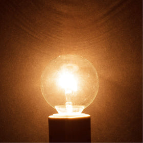 Simba Lighting chandelier light bulb adds soft warmth to decorative fixtures.