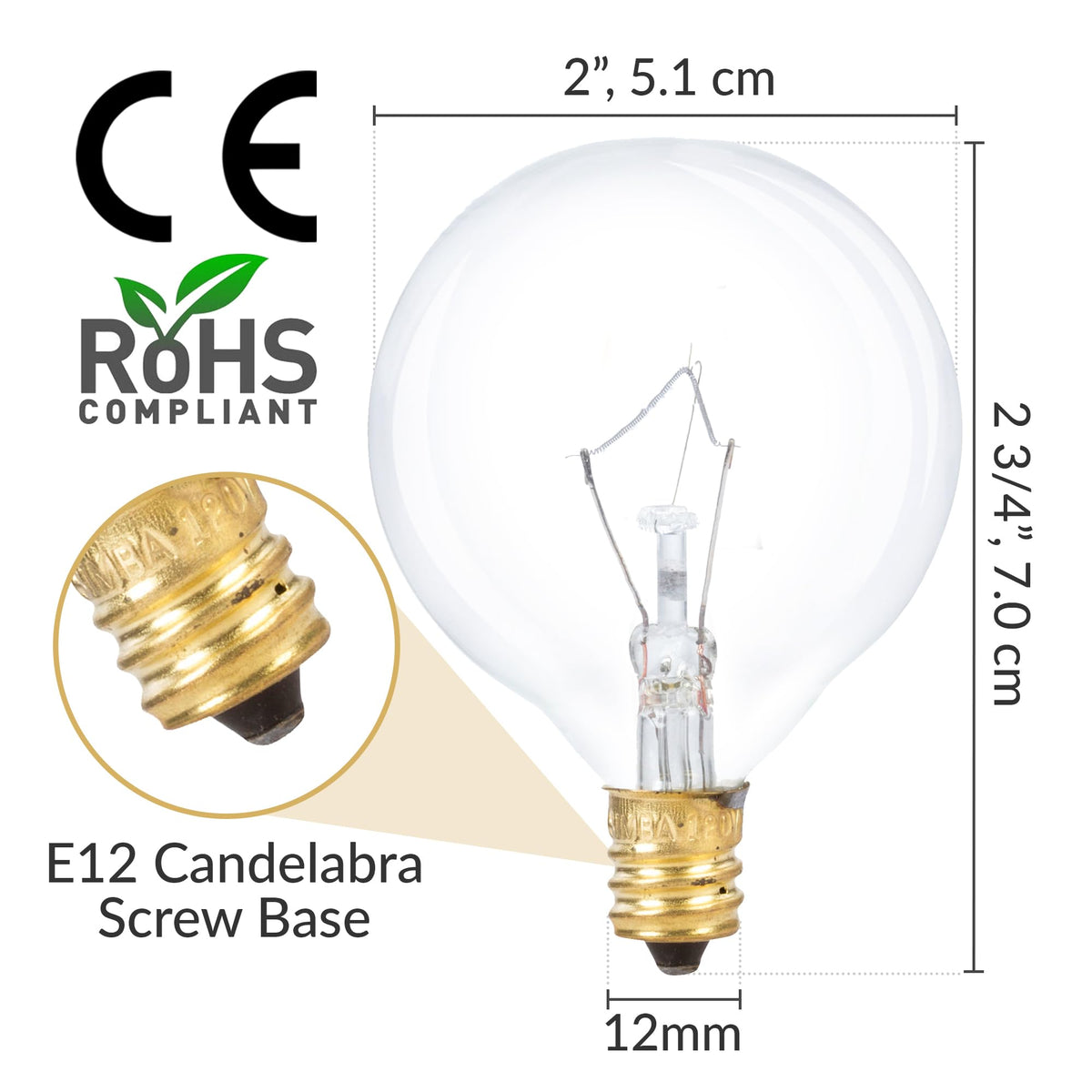 Clear glass globe bulb by Simba Lighting 25W for versatile fixtures