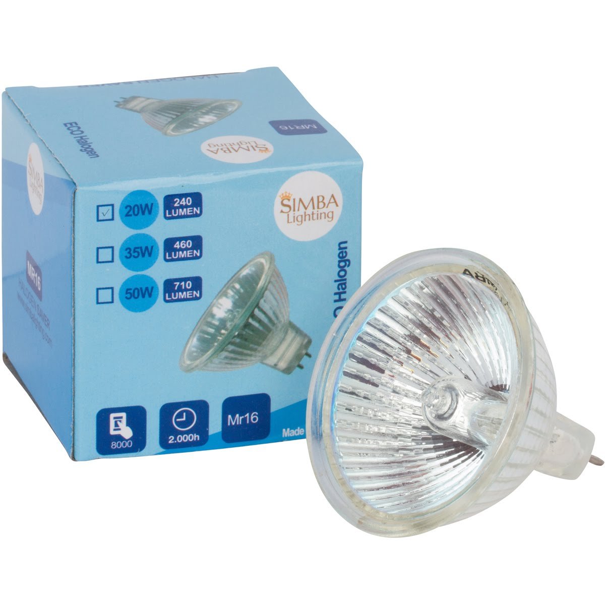 Simba Lighting CRI 100 eco-halogen for true color rendering