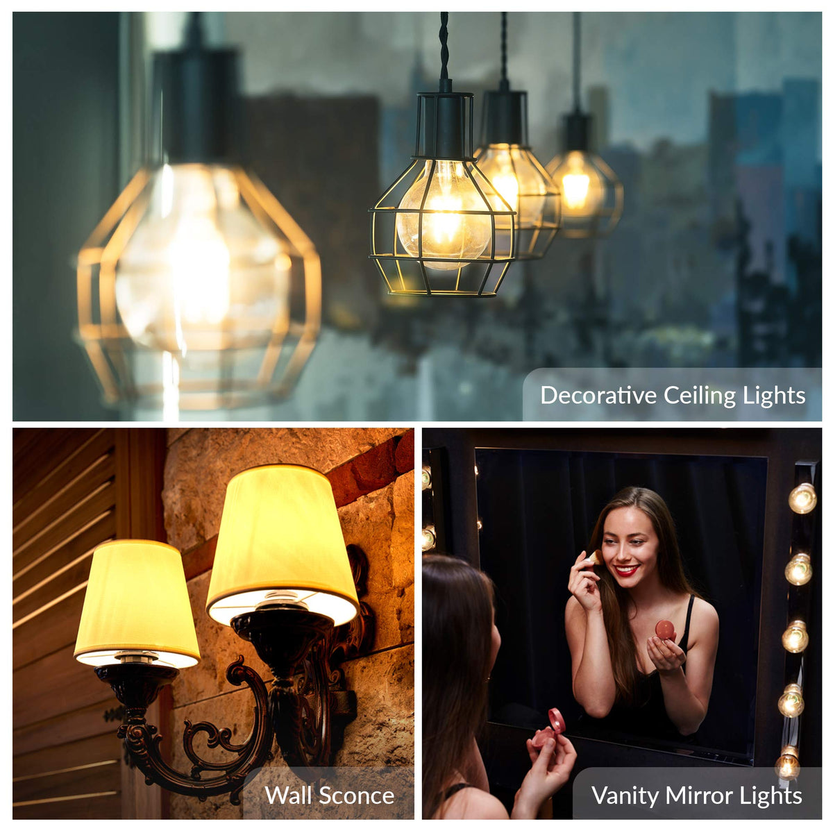 Simba Lighting E12 candelabra base bulb ideal for chandeliers and fans.