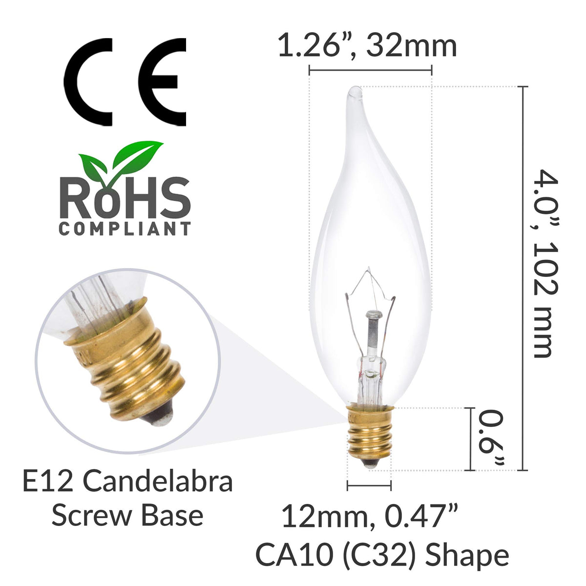 Simba Lighting flame tip bulb in pendant light showing candle-like charm
