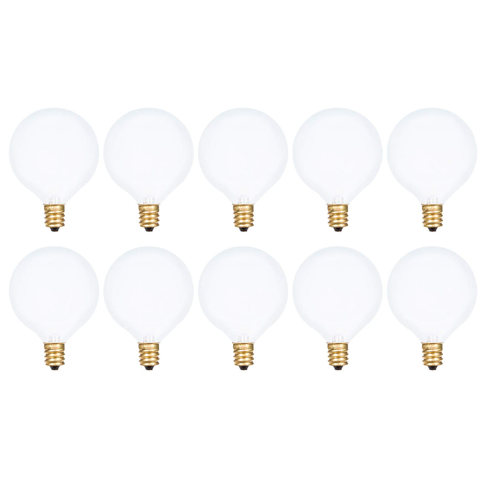 Simba Lighting small globe G16.5 bulb for chandeliers with warm dimmable glow