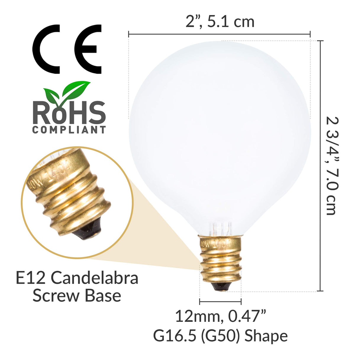 Simba Lighting 2700K dimmable globe bulb ideal for vanity lighting