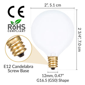 Simba Lighting 2700K dimmable globe bulb ideal for vanity lighting