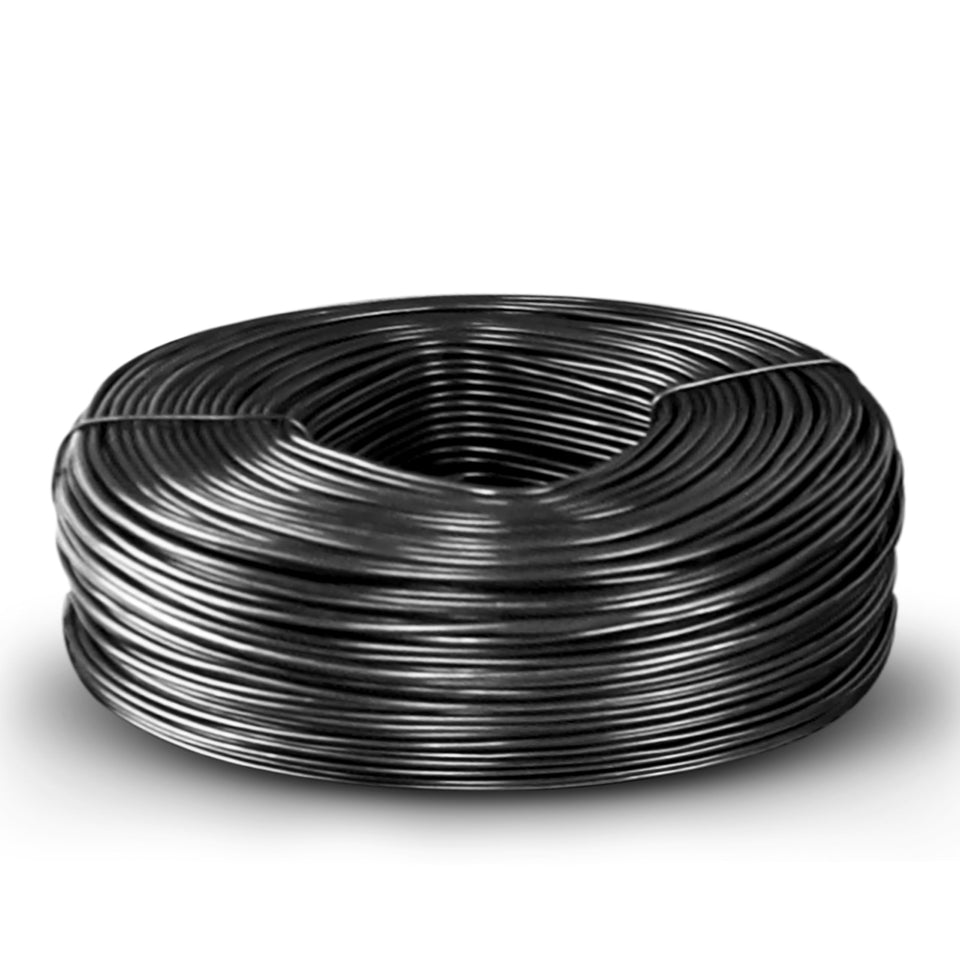 SIMBA STEEL rebar tie wire 16 gauge roll shows 330–340 ft length for construction projects.