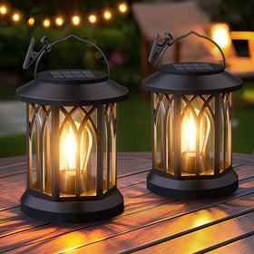 SIMLIX solar lantern ambient light creates warm outdoor evenings.