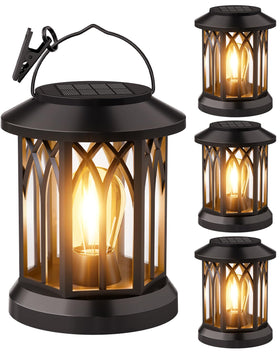 SIMLIX solar lanterns hanging design for porch decor and versatile placement.