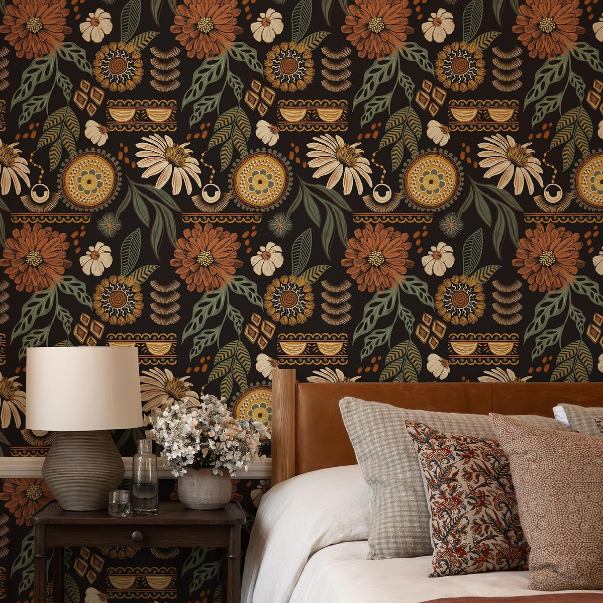 Simon&Siff removable wallpaper leaves no residue on bathroom or kitchen surfaces.
