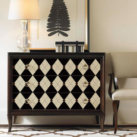 Simon&Siff plaid wallpaper on countertops for a durable stylish kitchen touch