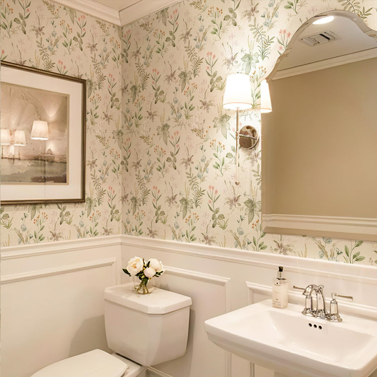 Simon&Siff beige florals suitable for bedrooms, living rooms, and kitchens.