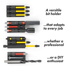Easy attachment of the bit holder to the drill base