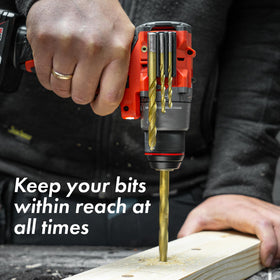Bit holder keeps bits organized and within reach