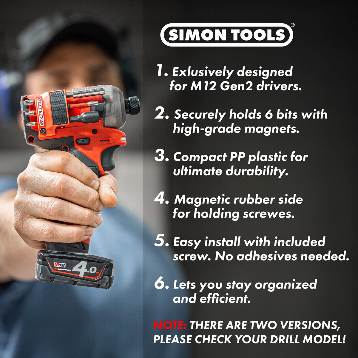 Simon Tools easy-install with included screw for quick mounting.
