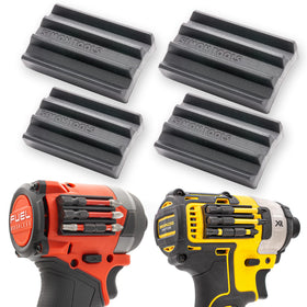 Simon Tools magnetic bit holder attached to drill body for quick access