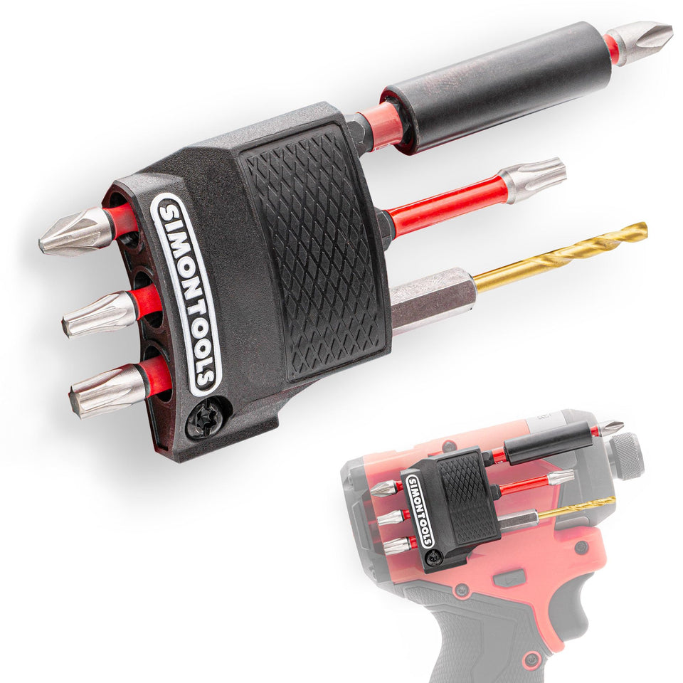 Simon Tools magnetic bit holder on Gen3 Milwaukee 3453-20 shows secure bit retention