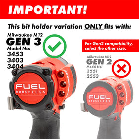 Simon Tools magnetic bit holder Gen3 side magnets securing bits for quick changes.