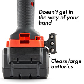 Simon Tools low-profile magnetic bit holder keeps hands clear during use.