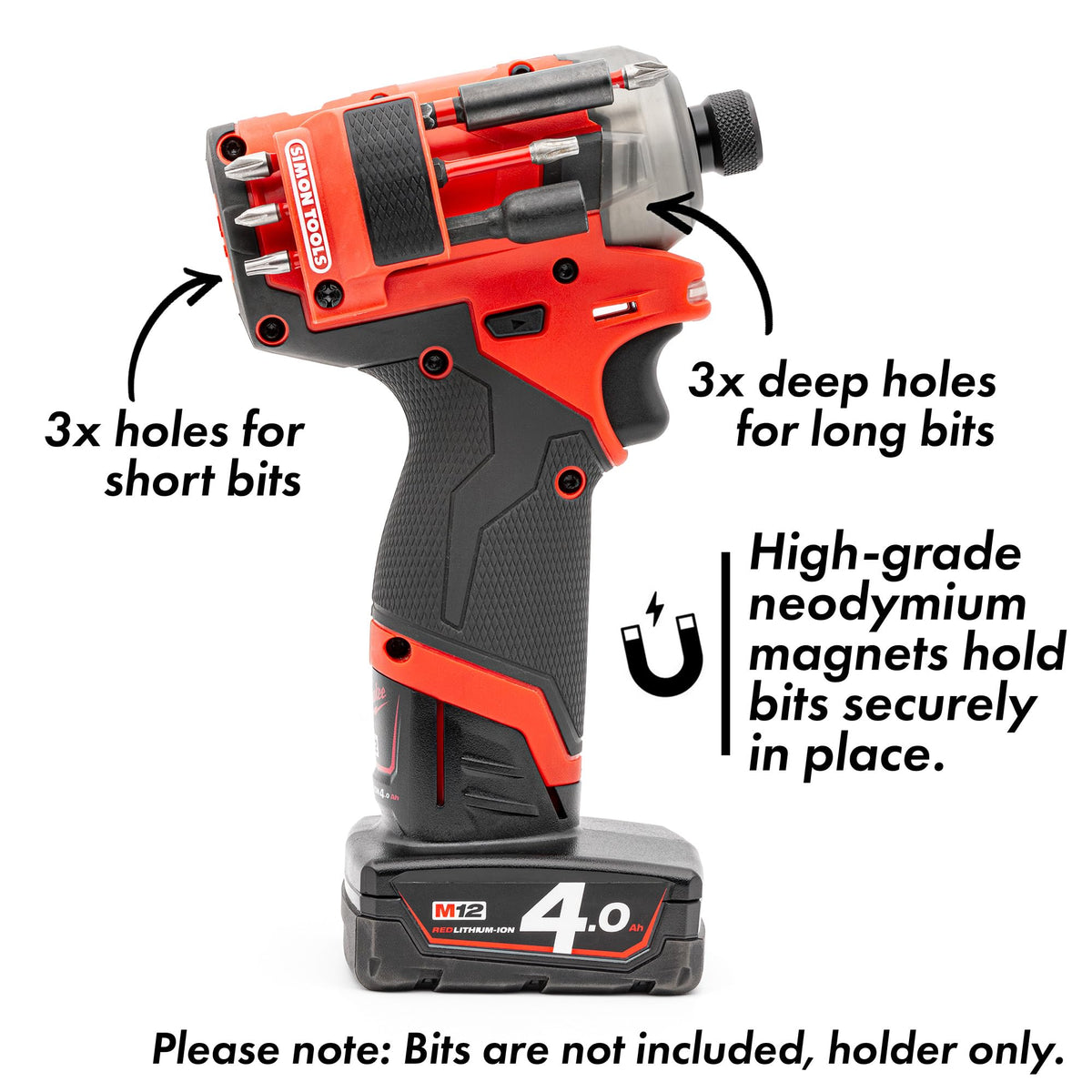Simon Tools pre-applied threadlock for simple, adhesive-free install.