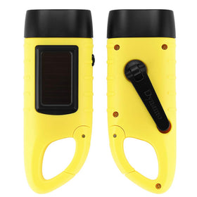 Simpeak flashlight clipped to a backpack for quick access on hikes.