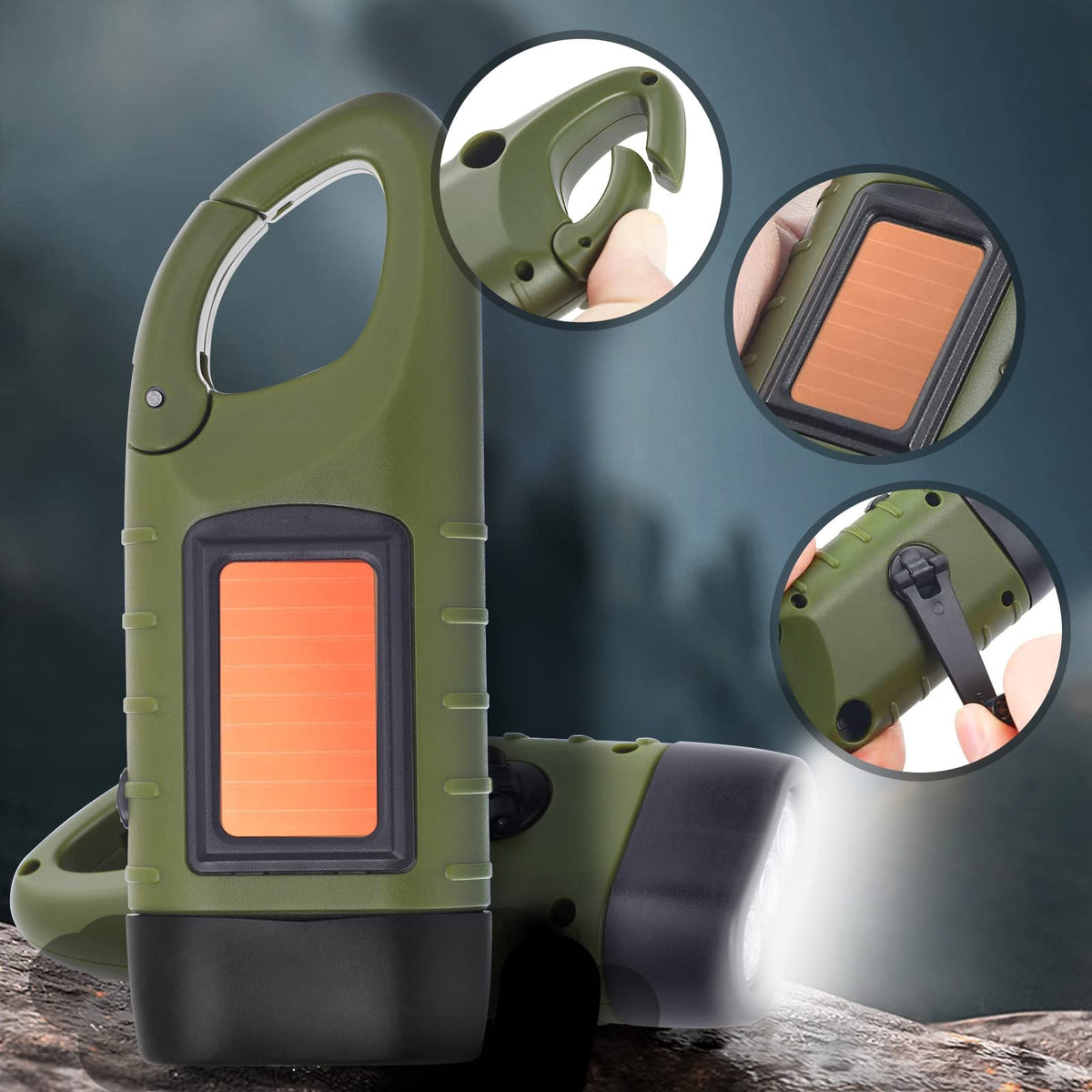 Simpeak built-in carabiner clip keeps the light attached to gear.