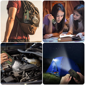 Simpeak compact 124x45x32mm design weighs 86g for portable emergency lighting.