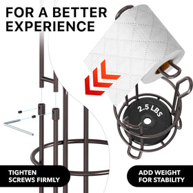 Anti-rust metal construction of Simple Houseware toilet paper stand