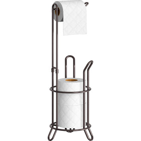 Simple Houseware bronze toilet paper stand with durable finish in a humid bathroom