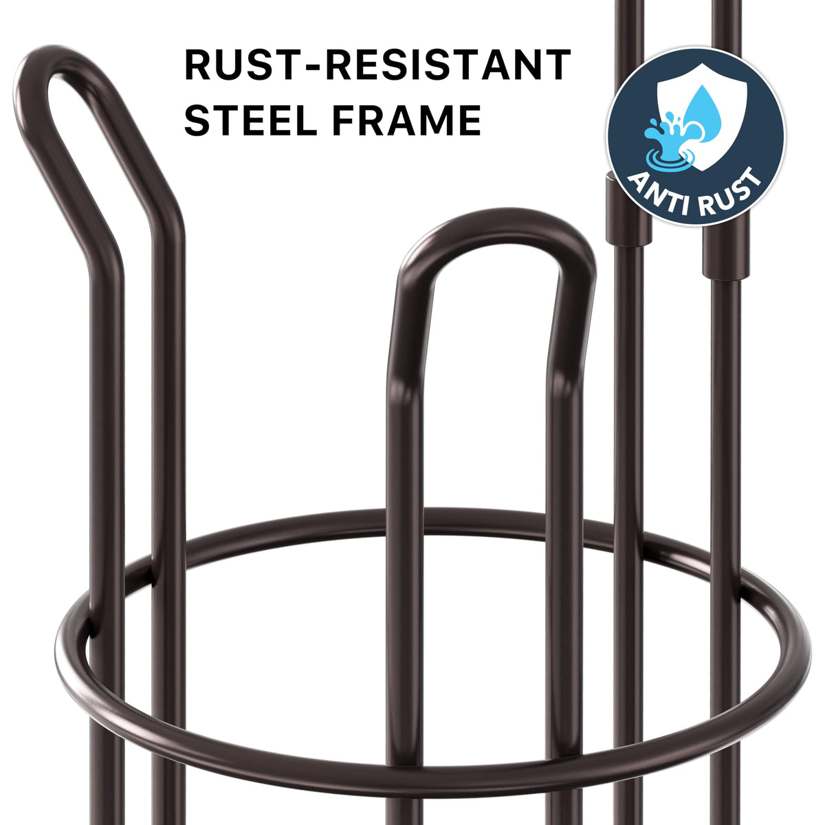Curved arches on Simple Houseware stand aiding easy refills