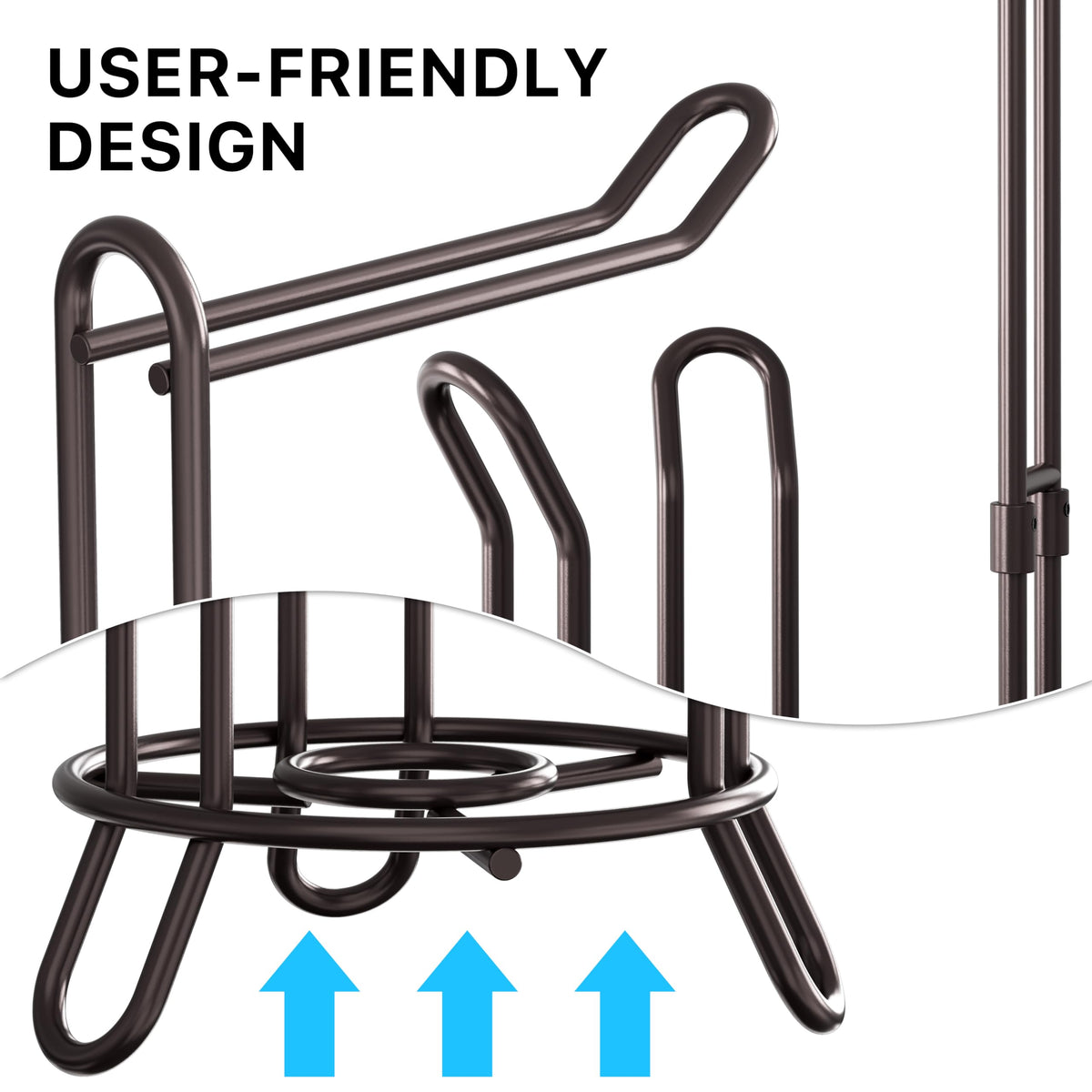 Raised base design by Simple Houseware keeps rolls elevated