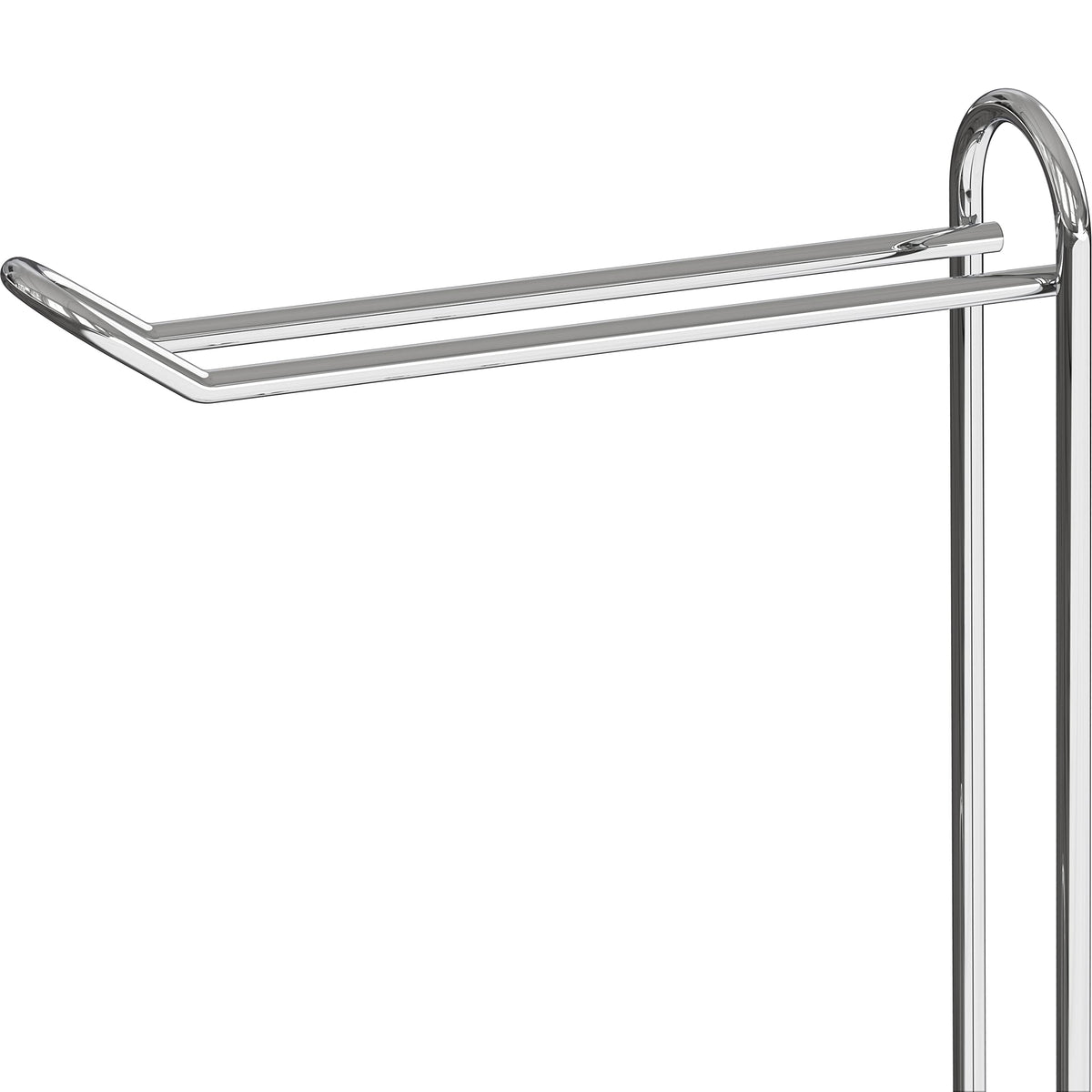 Simple Houseware easy-dispense chrome holder simplifies roll changes.