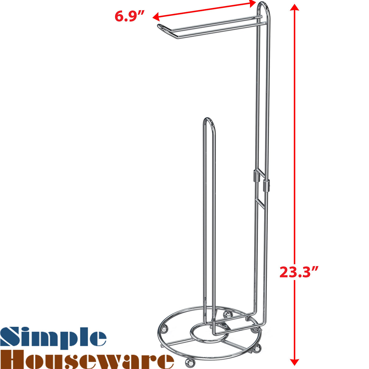 Simple Houseware stands 23.3 inches tall for convenient reach.