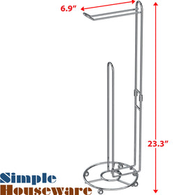 Simple Houseware stands 23.3 inches tall for convenient reach.