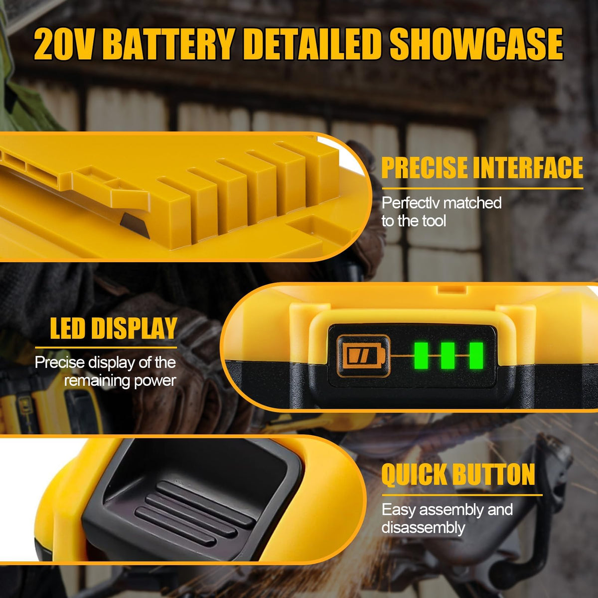 Smart protection chip inside the Simple Plus+ DCB203-2 battery.