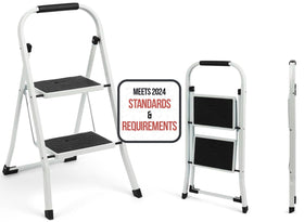 SIMPLI-MAGIC 2-Step Ladder with rust-resistant steel for durable home use