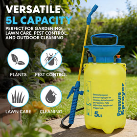 SIMPLI-MAGIC 5L adjustable nozzle enables precise mist and stream for plants.